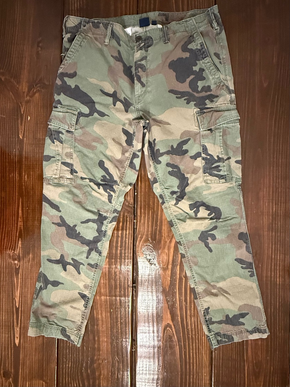GAP Men’s Camo Cargo Pants in Green & Brown